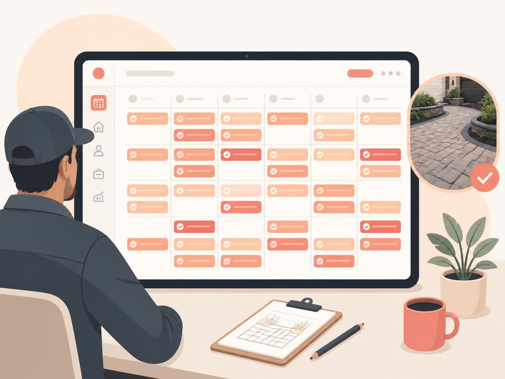 Fully booked contractor calendar with appointments